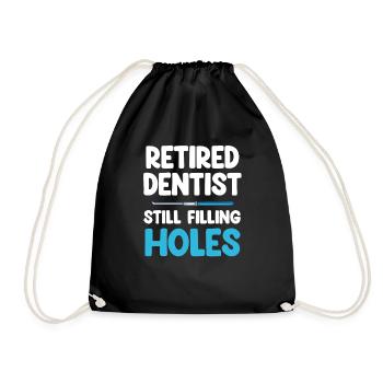 Un dentiste à la retraite comble toujours les trous - Sac de sport léger - noir - Devant