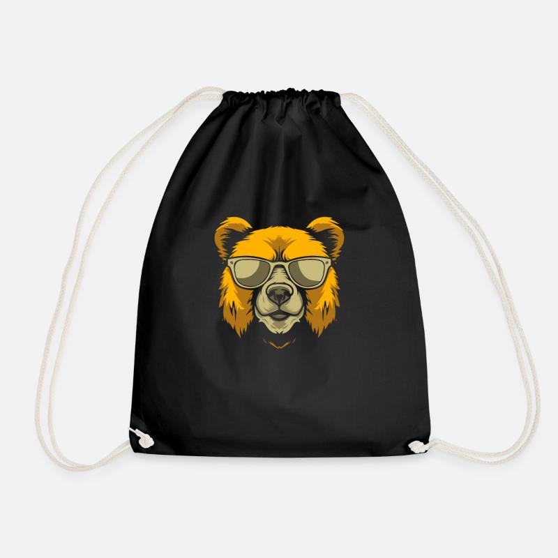 Bear Brown Bear - Drawstring Bag - black