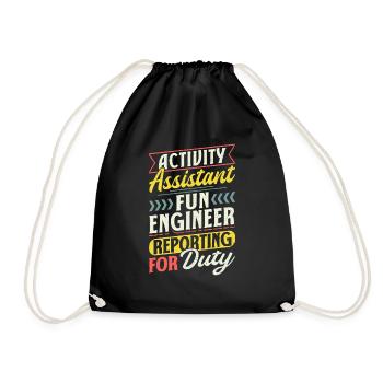 Funny Activity Assistant - Turnbeutel - Schwarz - Vorne