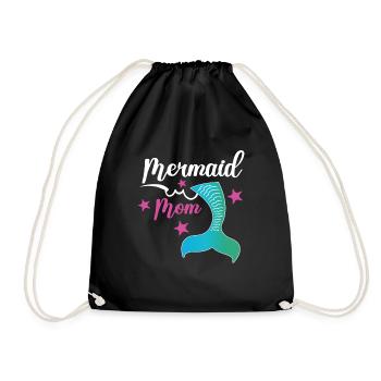 Escouade de fête d’anniversaire pour sirène - Sac de sport léger - noir - Devant