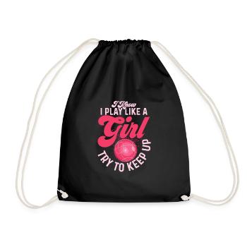Je sais que je joue comme une fille Essaie de suivre le thé de pétanque - Sac de sport léger - noir - Devant
