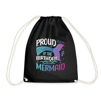 Escouade de fête d’anniversaire pour sirène - Sac de sport léger - noir - Devant