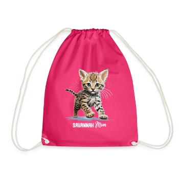 Savannah - Drawstring Bag - fuchsia - Front