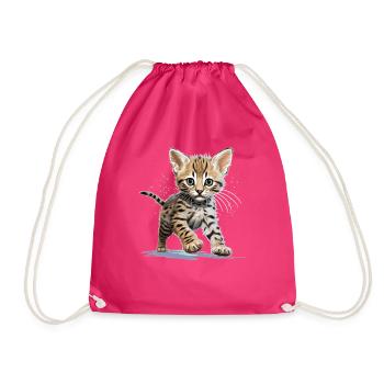 Savannah - Drawstring Bag - fuchsia - Front