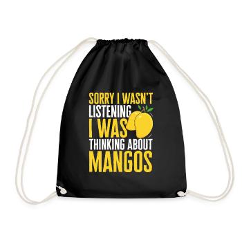 Mango Fruit Mango - Drawstring Bag - black - Front