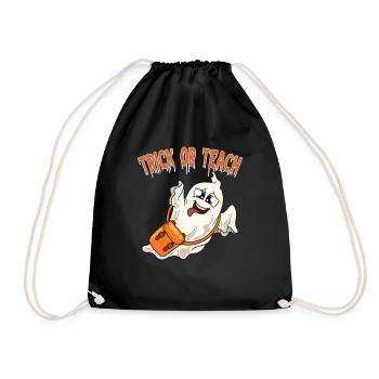 Funny Teacher Halloween Gifts - Drawstring Bag - black - Front