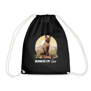Burmese Cat Burma Katze - Turnbeutel - Schwarz - Vorne
