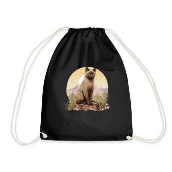 Chat birman Birmanie Katze - Sac de sport léger - noir - Devant