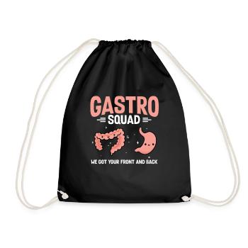 Gastroenterologie Endoskopie Koloskopie - Turnbeutel - Schwarz - Vorne