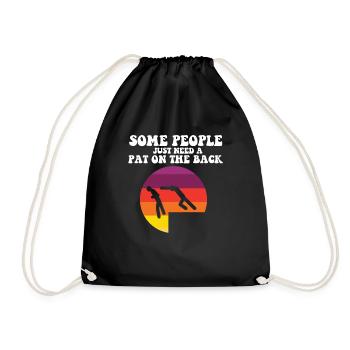 Some People Just Need A Pat On The Back Funny - Turnbeutel - Schwarz - Vorne