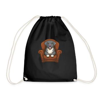 Chien à quatre pattes Mignon - Sac de sport léger - noir - Devant