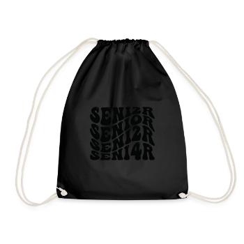 Senior 24 Graduation Class of 2024 Groovy Senior 2 - Drawstring Bag - black - Front