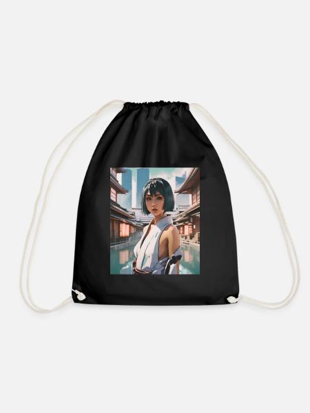 Japan - Drawstring Bag - black