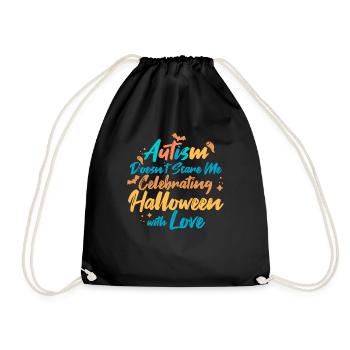 L’autisme ne me fait pas peur Papillon de fête d’Halloween - Sac de sport léger - noir - Devant