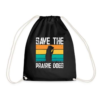 Chien de prairie - Sac de sport léger - noir - Devant