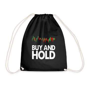 Buy And Hold Trader Investor Stock Market Trading - Drawstring Bag - black - Front