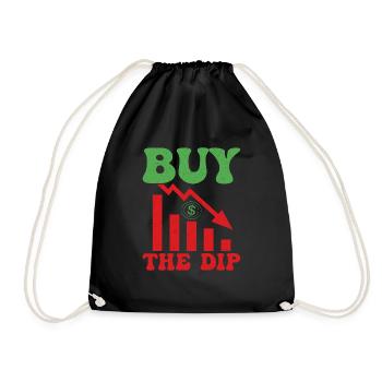 Buy The Dip Trader Investor Stock Market Trading - Drawstring Bag - black - Front