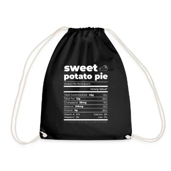 Tarte aux patates douces drôle de Thanksgiving Noël - Sac de sport léger - noir - Devant