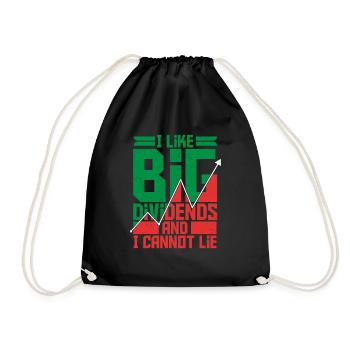 I Like Big Dividends And I Cannot Lie Investor Sto - Turnbeutel - Schwarz - Vorne