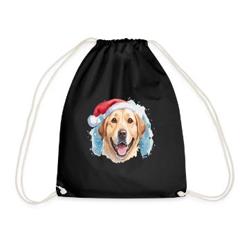 Chien de Noël à l’aquarelle - Sac de sport léger - noir - Devant