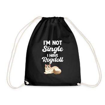 Je ne suis pas célibataire, j’ai une maman ragdoll - Sac de sport léger - noir - Devant
