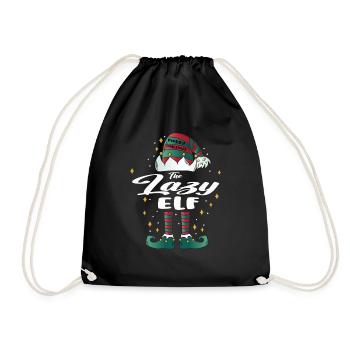 paresseux elfe drôle famille noël noël - Sac de sport léger - noir - Devant