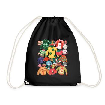 pull moche, cadeau homme, cadeau femme, t-shirt - Sac de sport léger - noir - Devant