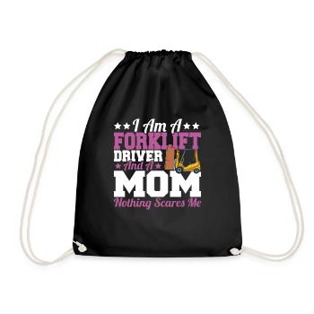 Mother I Am A Forklift Driver And A Mom Funny Wome - Turnbeutel - Schwarz - Vorne