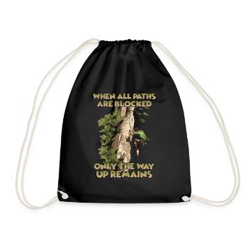 The Art of Toprope Climbing Toprope Mountaineer - Drawstring Bag - black - Front