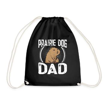 Chien de prairie - Sac de sport léger - noir - Devant