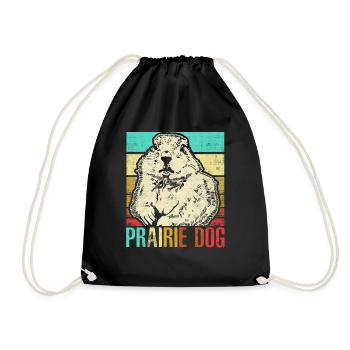 Chien de prairie - Sac de sport léger - noir - Devant
