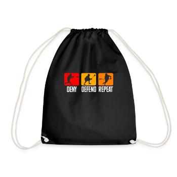 Lacrosse Torwart Lacrosse Handschuhe Kleben Locker - Turnbeutel - Schwarz - Vorne
