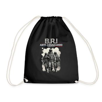BRI BAC Special Unit France - Drawstring Bag - black - Front