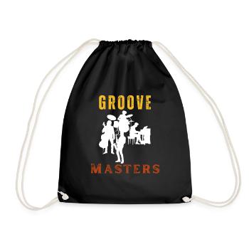 Groove Masters Geschenkdesign für Jazzliebhaber - Turnbeutel - Schwarz - Vorne