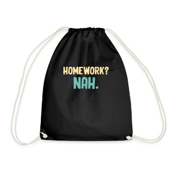 Devoirs? Non. Drôle Graduation Sarcastique - Sac de sport léger - noir - Devant