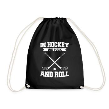 Ice Hockey Saying for Ice Hockey Players - Drawstring Bag - black - Front
