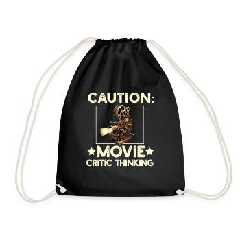 Filmkritiker, Kino, Filmfan, Liebhaber, lustiger Rezensent - Turnbeutel - Schwarz - Vorne
