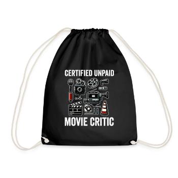 Filmkritiker, Kino, Filmfan, Liebhaber, lustiger Rezensent - Turnbeutel - Schwarz - Vorne