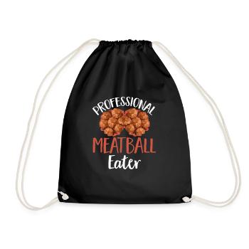 Fleischbällchen Italien Italienisches Essen - Turnbeutel - Schwarz - Vorne