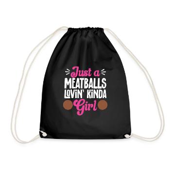 Boulettes de viande Italie Cuisine italienne - Sac de sport léger - noir - Devant