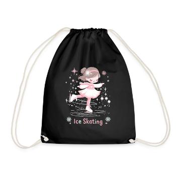 Magie du patinage sur glace : Fille sur la glace - Sac de sport léger - noir - Devant