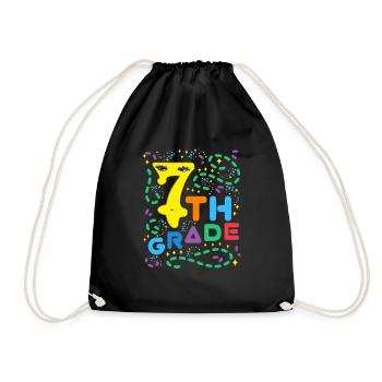 Seven Graders - 7th Grade - Drawstring Bag - black - Front