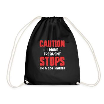 Attention, je fais des arrêts fréquents, je suis un - Sac de sport léger - noir - Devant