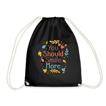 Vous devriez sourire plus psychiatre psychologue - Sac de sport léger - noir - Devant
