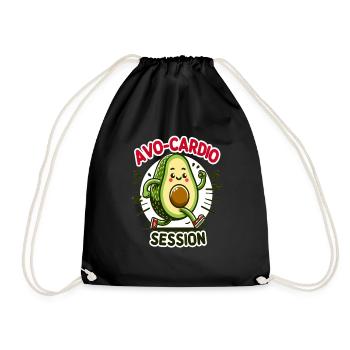 Cardio Avocado - Drawstring Bag - black - Front