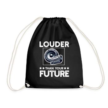 Car Stereo For Audio Installer Speakers Car Bass - Drawstring Bag - black - Front