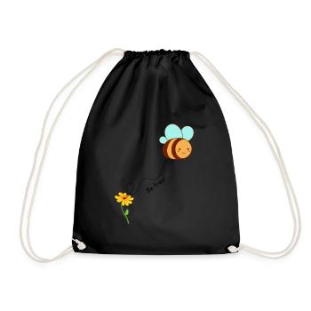 Be Free! Motivational Design To Continue The Path - Drawstring Bag - black - Front