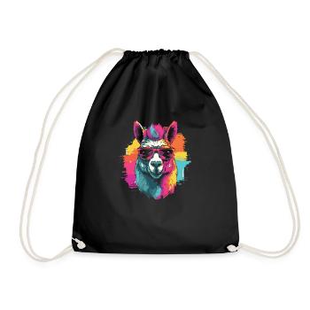 Lama Llama LGBT - Sac de sport léger - noir - Devant