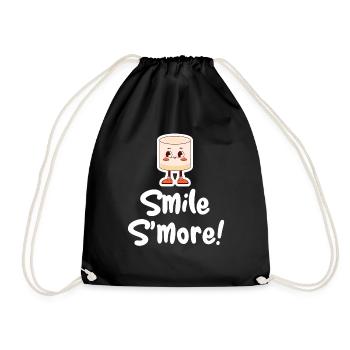 Smile S'more Wortspiele Hiker Glamping Adventures - Turnbeutel - Schwarz - Vorne