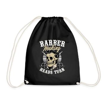 faisant tourner les têtes Coupe de cheveux de salon de coiffure - Sac de sport léger - noir - Devant